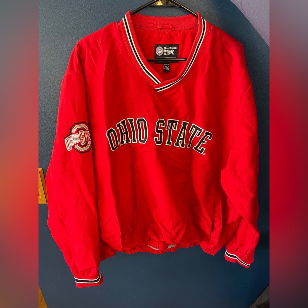 Ohio State Red pullover windbreaker Jacket
